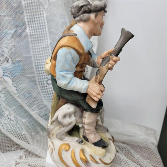 VTG Old Man Bird Hunter w/Dog and Rifle Figurine - Picture 8 of 9